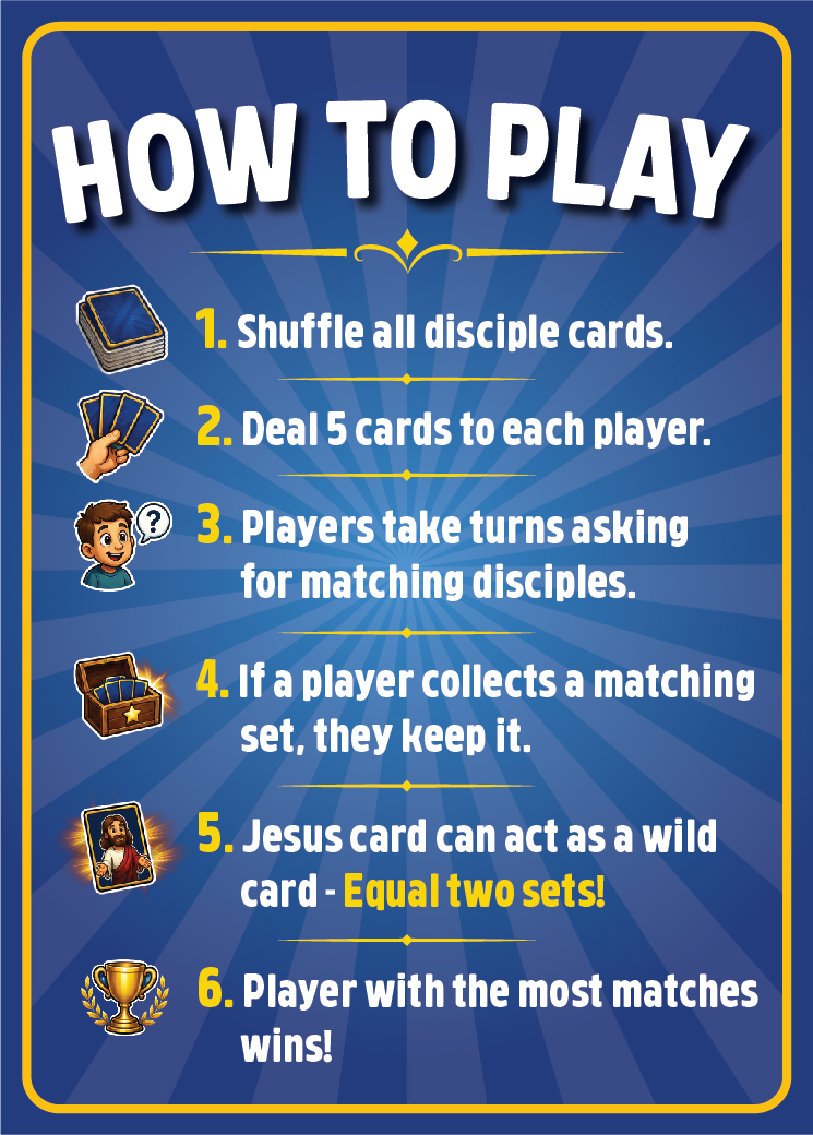 How to Play card from the Disciple Dozen deck